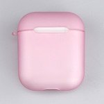 Wholesale Premium TPU Cover and Skin for Apple Airpods Charging Case with Hook Clip (Pink)